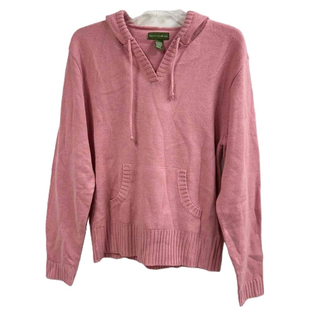 Mountain Lake Womens Hooded Pullover Sweater Front Pocket Drawstring Long Sleeve